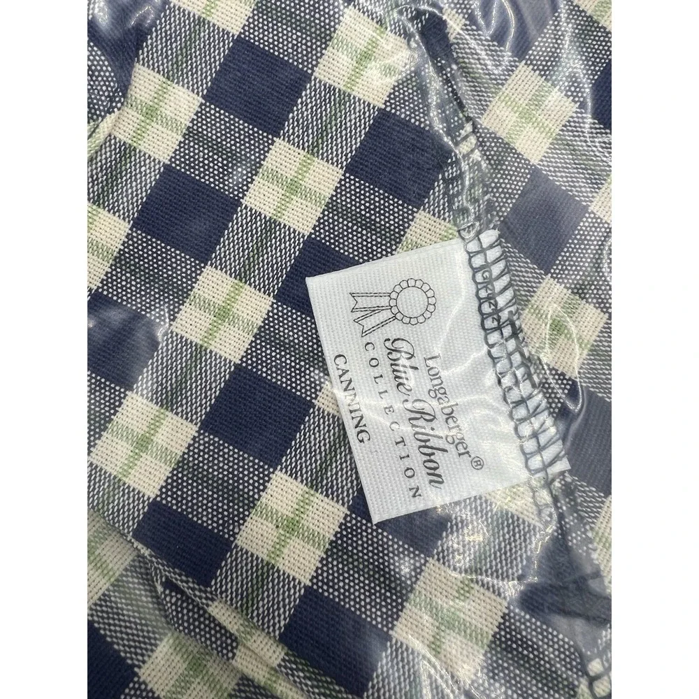 Longaberger Blue Ribbon Canning Basket Liner – Blue Ribbon‎ Plaid – Collectible